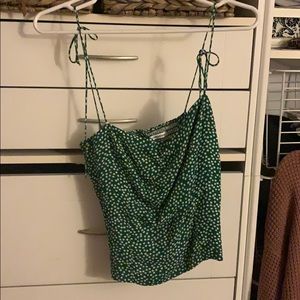Tank top with tie straps. Size small.